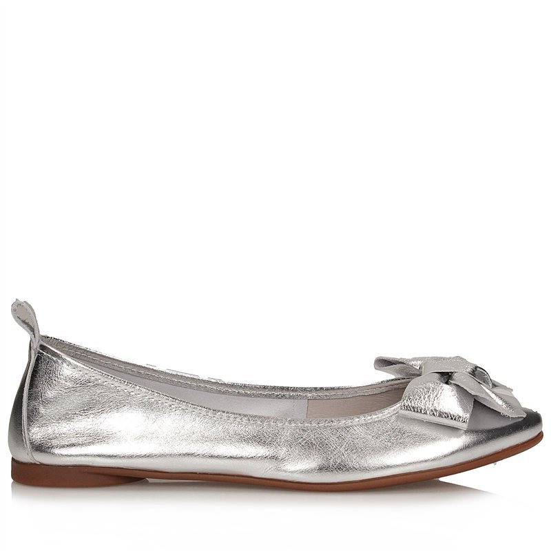 Srebrne baleriny z kokardką Toscanio PZ 2011 - 40