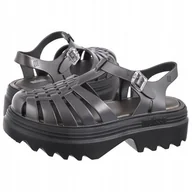 Sandały damskie - Buty Sandały Melissa Possession Platform II 35818 Black/Silver Czarne - miniaturka - grafika 1