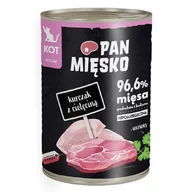 Mokra karma dla kotów - PAN MIĘSKO - Karma mokra dla KOCIĄT kurczak cielęciną puszka 400g - miniaturka - grafika 1
