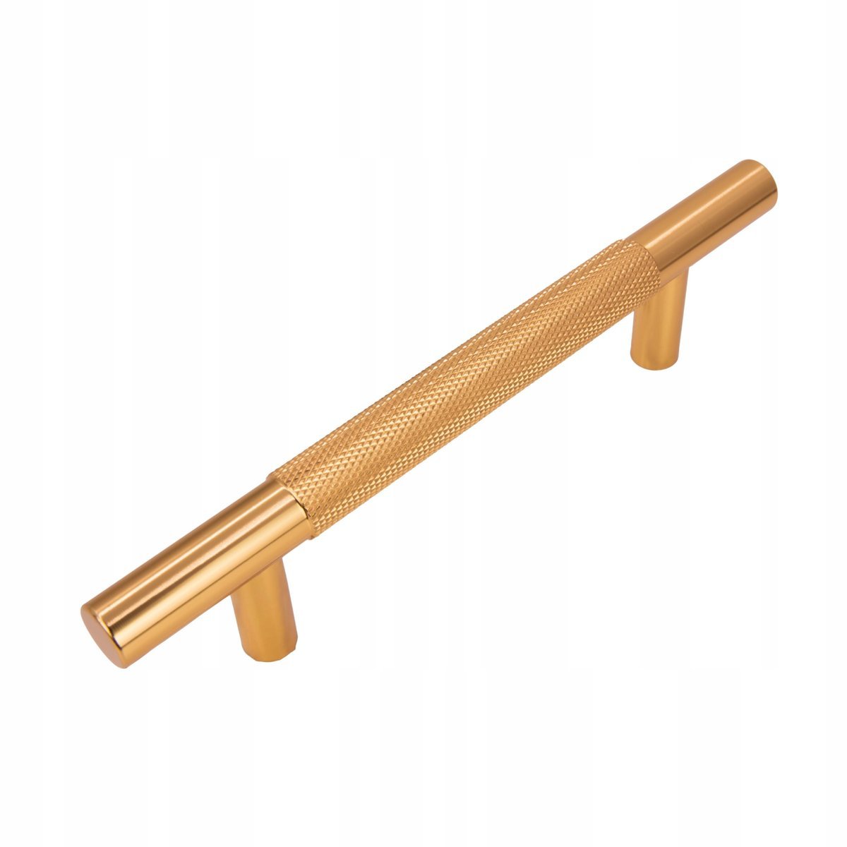 Uchwyt meblowy reling ryflowany 96 mm złoty Metalowy uchwyt do szafki