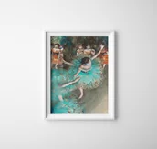 Plakaty - Retro plakat Zielony tancerz Edgar Degas - miniaturka - grafika 1