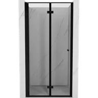 Ścianki i drzwi prysznicowe - Mexen Mist-F drzwi prysznicowe składane lewe 80 cm, czarna ramka, czarne - 8A6-080-000-70-70-L - miniaturka - grafika 1