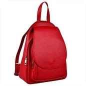 Plecaki - Plecak ze skóry naturalnej włoski czerwony Borse in Pelle - miniaturka - grafika 1