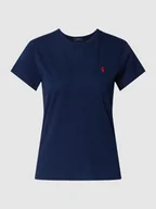 Koszulki i topy damskie - T-shirt z wyhaftowanym logo - miniaturka - grafika 1