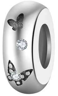 Charms Stoper MOTYLKI Charms Srebro S925 MODA TRUSKY - Wisiorki - miniaturka - grafika 1