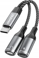 Adaptery i przejściówki - Adapter USB Dudao Adapter L13C+ 2w1 USB-C - szary - miniaturka - grafika 1