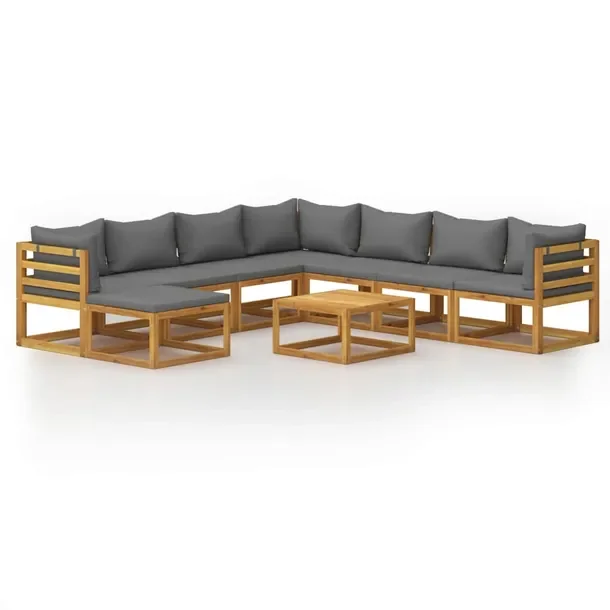 Zestaw Wypoczynkowy z Drewna Akacjowego, Stolik 68x68x29, Sofa 70x70x60, Po