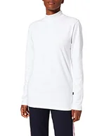 Koszulki i topy damskie - Trigema Damska koszulka z długim rękawem ze stójką, jednokolorowa 537509, biały (biały 001), L - miniaturka - grafika 1