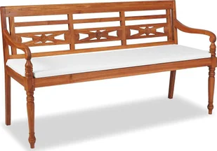 Elior Drewniana ławka ogrodowa Nimrod - brązowa - Ławki ogrodowe - miniaturka - grafika 1