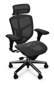Fotele i krzesła biurowe - Krzesło biurowe czarne Enjoy R HR KM11 Black Nowy Styl - miniaturka - grafika 1