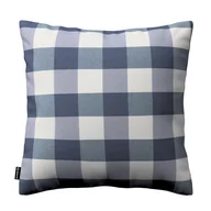 Poszewki na poduszki - Dekoria Poszewka Kinga na poduszkę granatowo biała krata 5,5x5,5cm) 50x50 cm Quadro 102-136-03 - miniaturka - grafika 1