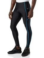 Spodenki męskie - Mizuno Męskie spodnie treningowe Core Long Tight, czarny/niebieski Algier, XXL - miniaturka - grafika 1