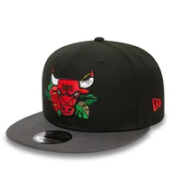 Czapki damskie - Czapka z daszkiem New Era Nba Floral 950 Bulls 60503483 Czarny - miniaturka - grafika 1