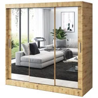 Szafy - Szafa przesuwna 3x Lustro 200x200 Karl, Dąb Artisan - miniaturka - grafika 1