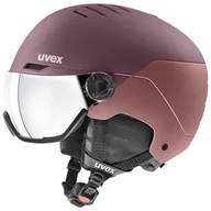 Kaski narciarskie - Uvex Wanted Visor, kask narciarski z wizjerem, fioletowy/różowy - miniaturka - grafika 1