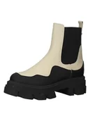 Botki damskie - Steve Madden Skórzane sztyblety w kolorze beżowo-czarnym - miniaturka - grafika 1