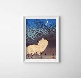 Plakat vintage do salonu Żurawie autorstwa Ohary Koson - Plakaty - miniaturka - grafika 1