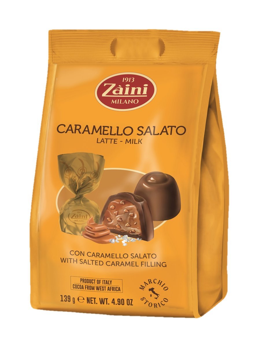 ZAINI CARAMELLO SALATO PYSZNE WŁOSKIE PRALINY SŁONY KARMEL 139G NA PREZENT