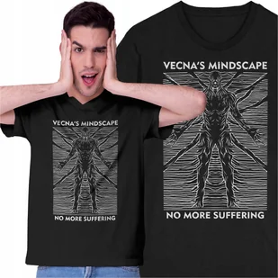 Koszulka Unknown Pleasures Stranger Things Vecna Mindscape Mind Lair - Koszulki męskie - miniaturka - grafika 1
