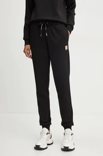 Armani Exchange spodnie dresowe kolor czarny z aplikacją 6DYP82 YJFYZ - Spodnie damskie - miniaturka - grafika 1