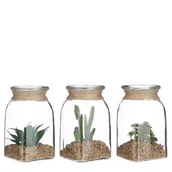 Sztuczne kwiaty - Sukulent sztuczny mix 11 x 19,5 cm dhg - miniaturka - grafika 1