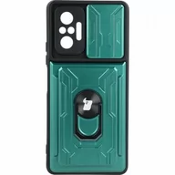 Etui i futerały do telefonów - Bizon Etui Case Camshield Card Slot Ring Redmi Note 10 Pro jasnozielone BCCSCSRRN10PGN - miniaturka - grafika 1