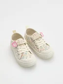 Buciki dla niemowląt - Reserved - Trampki w kwiaty - biały - miniaturka - grafika 1