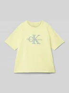 Koszulki dla chłopców - T-shirt z detalem z logo model ‘OTTOMAN’ - miniaturka - grafika 1