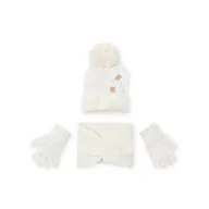 Czapki dla dzieci - Komplet czapka, komin i rękawiczki Mayoral 10071 Écru - miniaturka - grafika 1