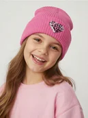Czapki dla dzieci - Sinsay - Bawełniana czapka beanie - różowy - miniaturka - grafika 1