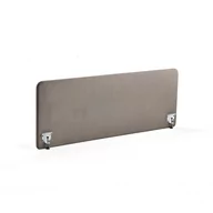 Artykuły do ekspozycji w sklepie - Ścianka biurkowa ZONE, białe uchwyty, 1800x650x36 mm, tkanina Hush, jasnobrązowy - miniaturka - grafika 1