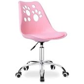 Fotele i krzesła biurowe - Krzesło biurowe obrotowe GROVER różowe - miniaturka - grafika 1