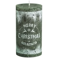 Świece - Świeca pieńkowa Rustic zielona 130 x 68 mm Bolsius - miniaturka - grafika 1