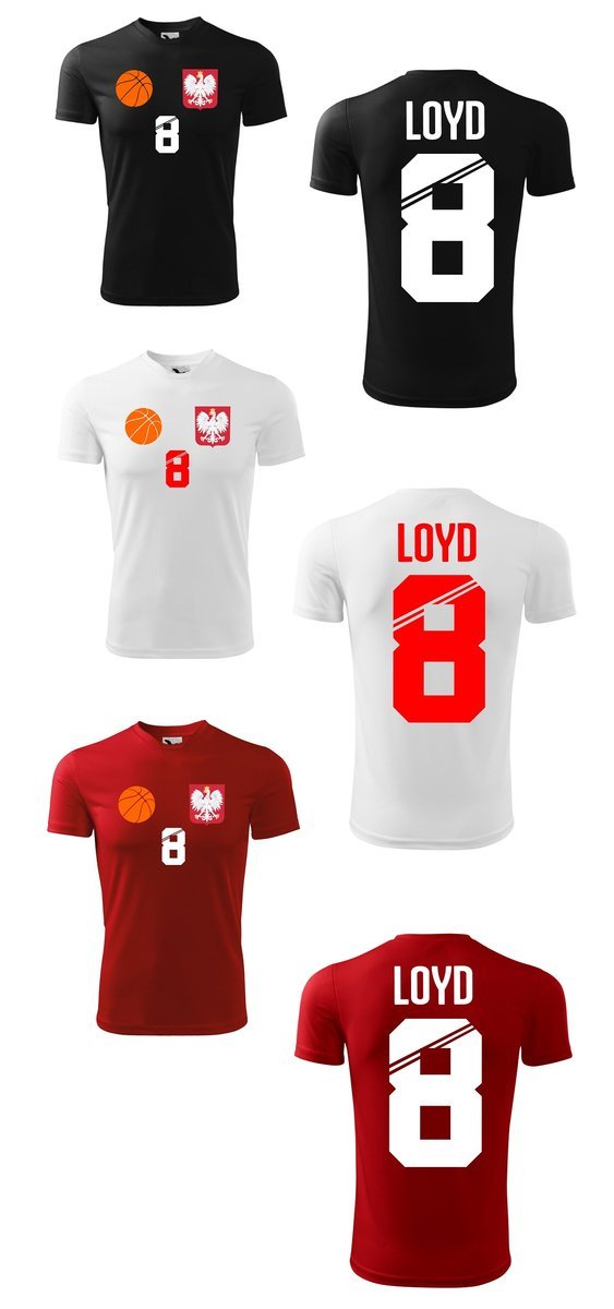 Treningowa Koszulka POLAND Jordan LOYD 8 jr BASKET