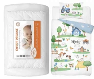 Pościel dla dzieci - Komplet do łóżeczka kołdra pościel podusia 100x135 farma byczek - miniaturka - grafika 1