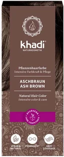 Khadi NATURALNA ZIOŁOWA FARBA DO WŁOSÓW Ash Brown Popielaty Brąz) 100g - Farby do włosów i szampony koloryzujące - miniaturka - grafika 3