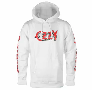bluza OZZY OSBOURNE - BLIZZARD OF OZZ, kangurka z kapturem biała-M - Bluzy męskie - miniaturka - grafika 1