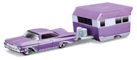 Samochody i pojazdy dla dzieci - MAISTO 1959 CHEVROLET IMPALA + ALAMEDA TRAILER 1:64 - miniaturka - grafika 1