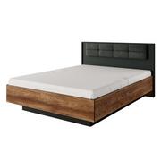 Łóżka - Łóżko z pojemnikiem (C) MILTON kasztan/antracyt - miniaturka - grafika 1