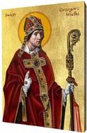 Ikony i obrazy sakralne - Ikona Świętego Grzegorza Wielkiego - miniaturka - grafika 1