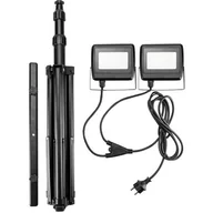 Oświetlenie warsztatowe - NEO Reflektor podwójny 2x30W SMD LED 5400lm na statywie 1.8m TOP-99-061 - miniaturka - grafika 1