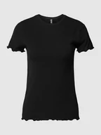 Koszulki i topy damskie - T-shirt z prążkowaniem model ‘NICCA’ - miniaturka - grafika 1