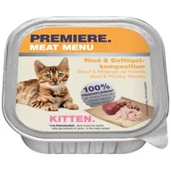 Mokra karma dla kotów - PREMIERE PREMIERg Meat Menu Kitten Wołowina i kompozycja drobiowa 64x100 g - miniaturka - grafika 1