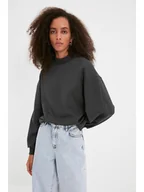 Bluzy damskie - trendyol Bluza w kolorze ciemnoszarym - miniaturka - grafika 1