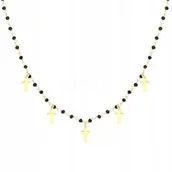 Biżuteria religijna - Naszyjnik CHOKER srebro925 krzyże NOWOŚĆ - miniaturka - grafika 1