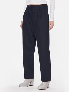 Tommy Hilfiger Chinosy WW0WW40509 Granatowy Relaxed Fit - Spodnie damskie - miniaturka - grafika 1