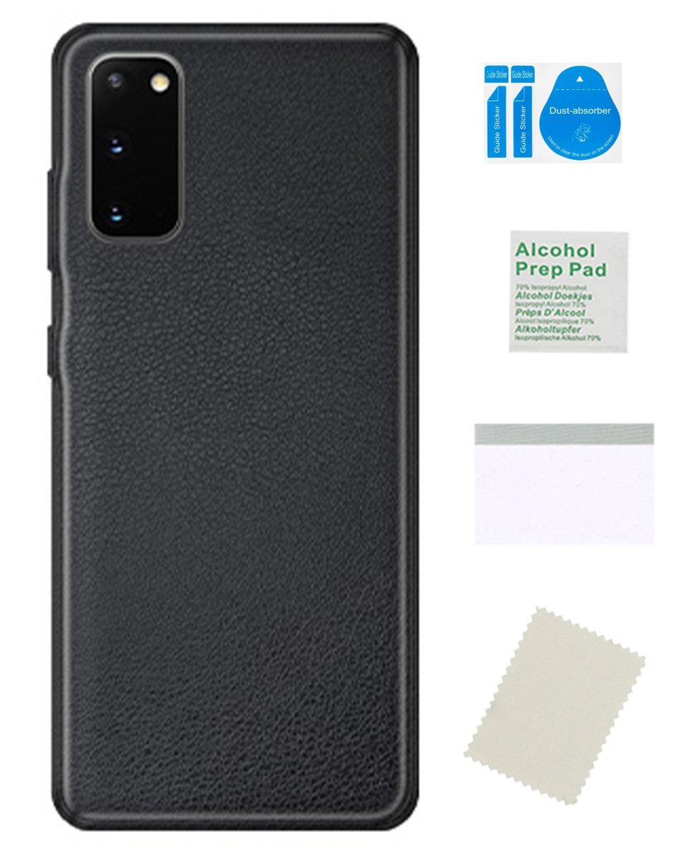 Folia ochronna do SAMSUNG GALAXY S20 PLUS na tył skin kropka czarna skórka