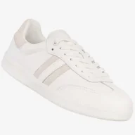 Sneakersy damskie - Sneakersy Damskie Skórzane Buty Sportowe Białe DK Sandro Biały 41 - miniaturka - grafika 1