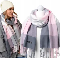 Apaszki i szaliki damskie - Damski Elegancki Szalik Modna wielokolorowa Krata miękki kaszmirowy SZAL - miniaturka - grafika 1