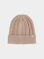 Czapki damskie - 4F Czapka zimowa damska - brązowa Uniwersalny - miniaturka - grafika 1